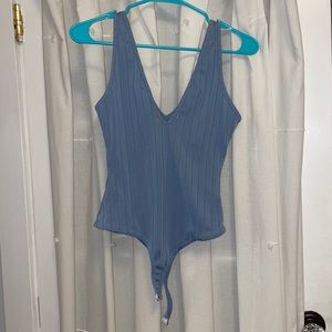 Boohoo Light Blue Thong Bodysuit